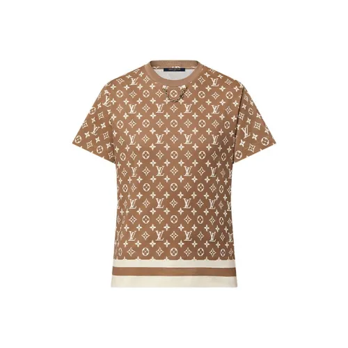 LOUIS VUITTON Stripe Accent Monogram T Shirt