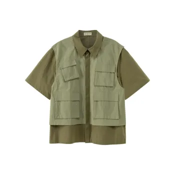 NO ONE ELSE Shirts Unisex Army Green