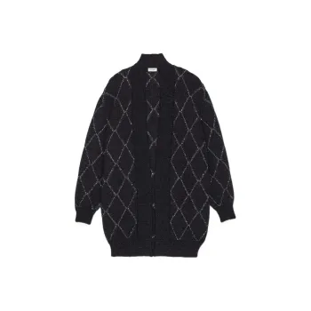 SAINT LAURENT Embellished Long Cardigan