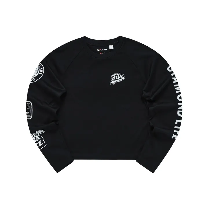 FILA FUSION T-Shirts Women's Pitch Black-0