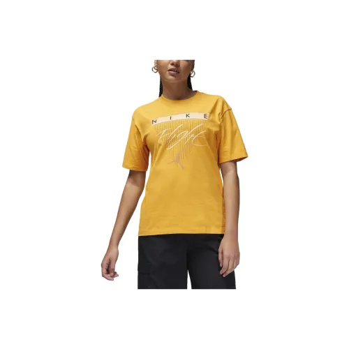 Jordan Drop Shoulder Sleeve T Shirt Women's Yellow