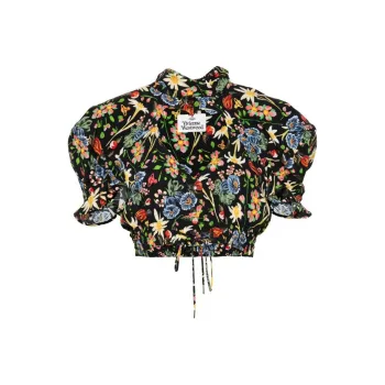 Vivienne Westwood Allover Floral Printed Cropped Top
