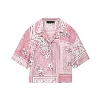 AMIRI Bandana Floral Silk Shirt