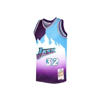 NBA x Mitchell & Ness Karl Malone Basketball Jerseys Men's Blue Purple