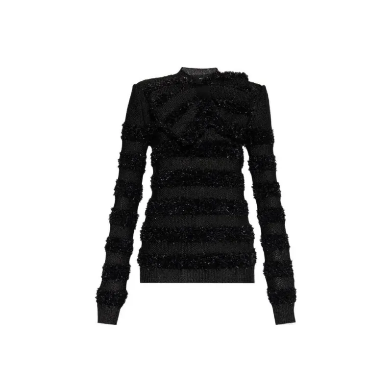 BALMAIN Metallic Panelled Jumper-0