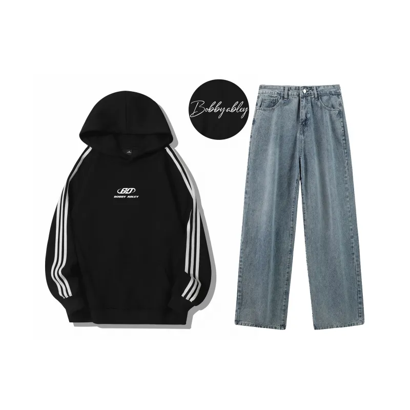 BOBBY ABLEY Sweatshirt Set Unisex Black-98