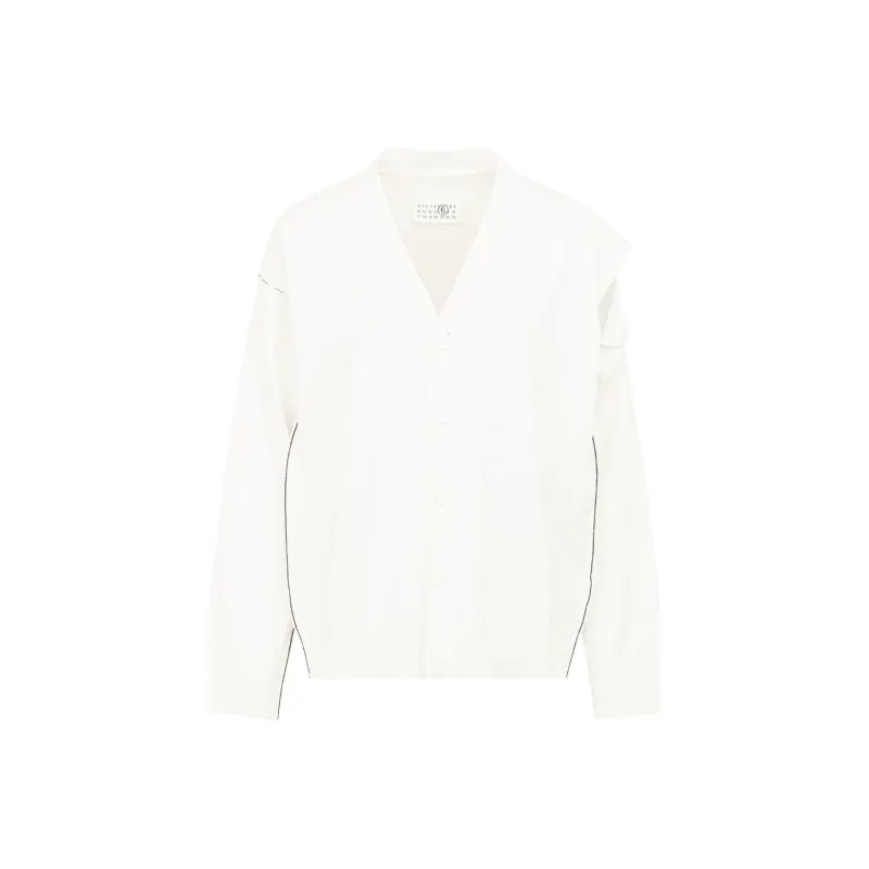 MM6 Maison Margiela V neck Cut out Cardigan-0