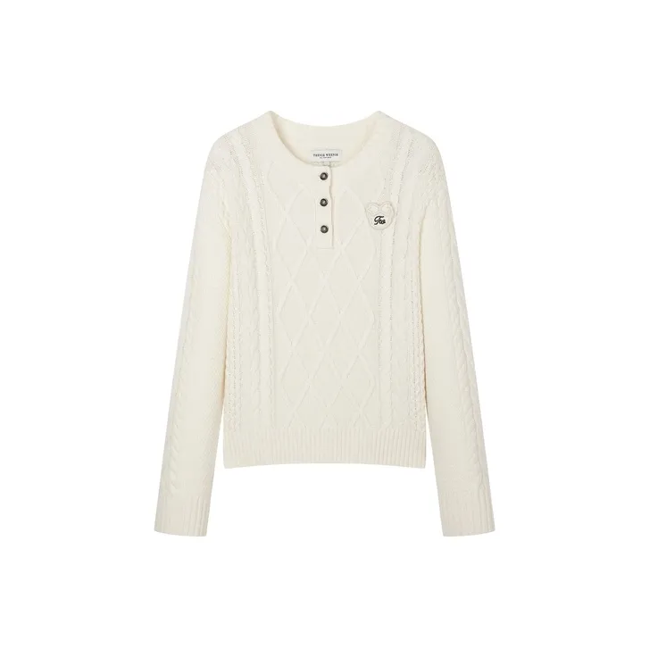 Teenie Weenie Sweater Women's Ivory White-0