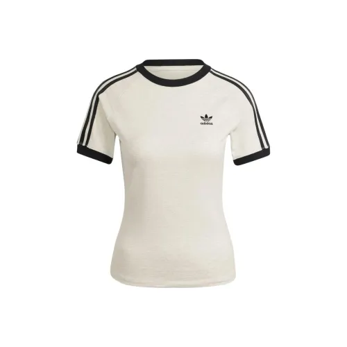 adidas originals 3 Stripes Slim Raglan Tee White