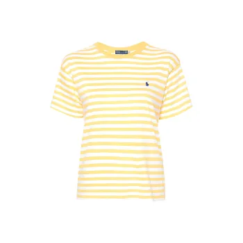Polo Ralph Lauren Striped Polo Pony Embroidered T Shirt