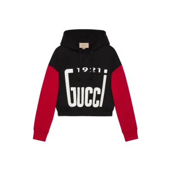 GUCCI Logo print Drawstring Hoodie