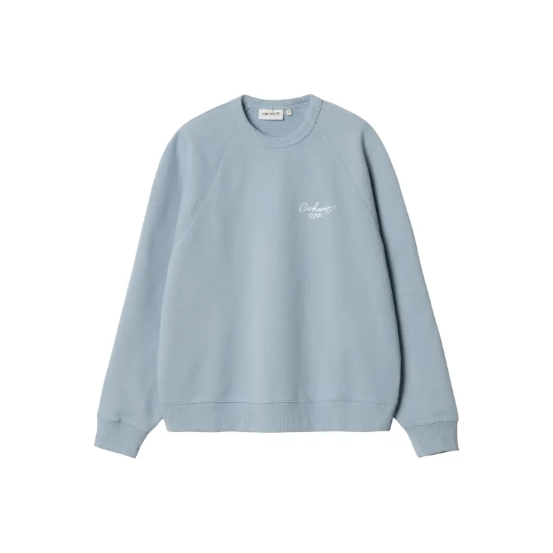 Carhartt WIP FW24 W' Signature Sweat Sweatshirt Women's Ice Blue-0