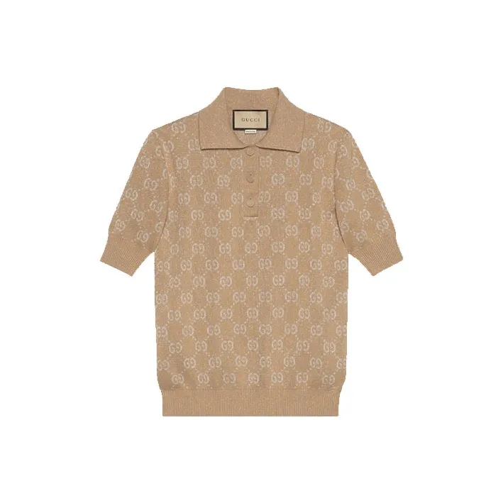 GUCCI Polo Shirts Women's Brown-0