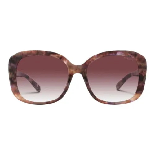 COACH Subject To Official Website Square Sunglasses Unisex Purple