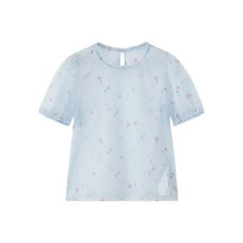 URBAN REVIVO Regular T Shirt Women's Pink Blue Print