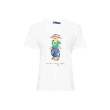 Polo Ralph Lauren Polo Bear print Cotton T shirt