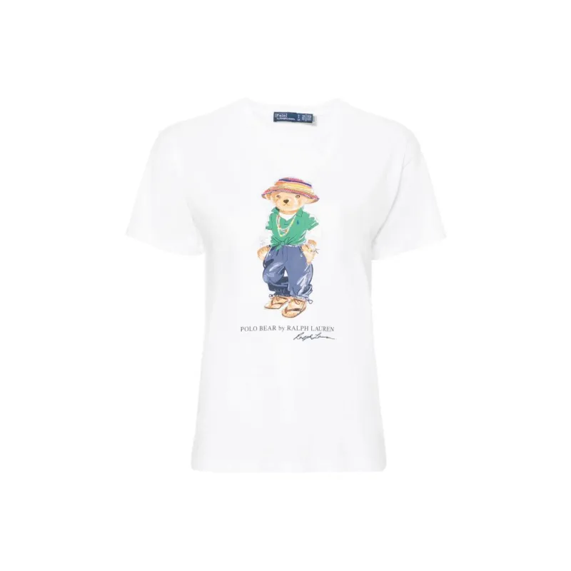 Polo Ralph Lauren Polo Bear print Cotton T shirt-0