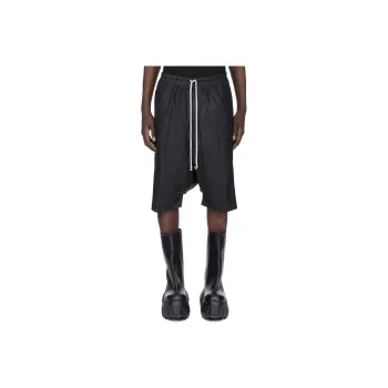 RICK OWENS Leather Rick S Pods Shorts