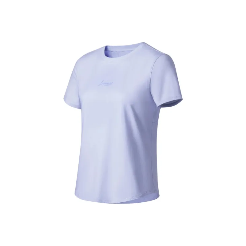 LINING Fitness Series T Shirts Women's Sky Feather Blue-0