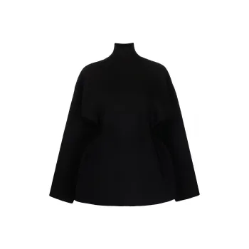 Balenciaga Women's Hourglass Turtleneck Sweater Black