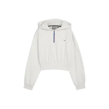 PUMA BMW M Motorsport ESSDRYCELL Half-Zip Hoodie Sweatshirt Women's Vapor Gray