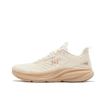 361° Anti Slip Wear Resistant Low Top Casual Running Shoes Men's Lotus Seed White Apricot Tea Brown