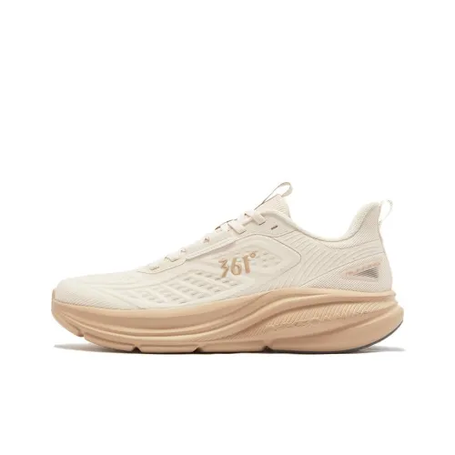 361° Anti Slip Wear Resistant Low Top Casual Running Shoes Men's Lotus Seed White Apricot Tea Brown