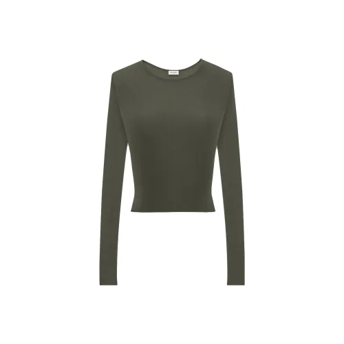 SAINT LAURENT T Shirts Women's Green