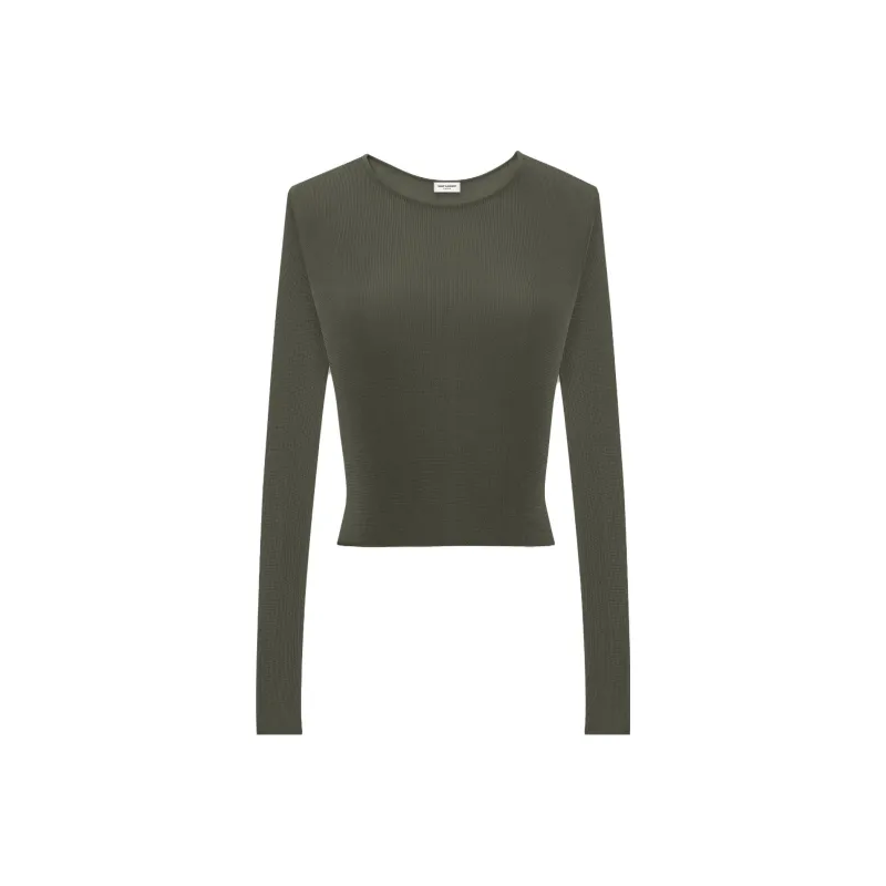 SAINT LAURENT T Shirts Women's Green-0