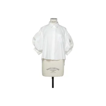 Sacai Zip-detail Balloon-sleeve Shirt