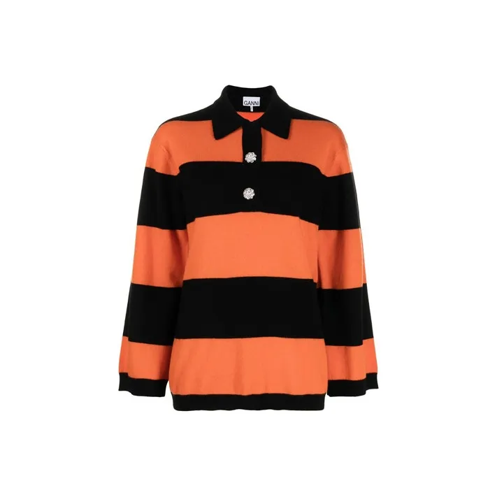 GANNI Polo Shirts Women's Orange-0