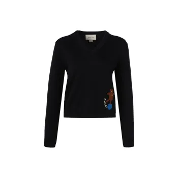 GUCCI Cashmere Sweater Women's Black