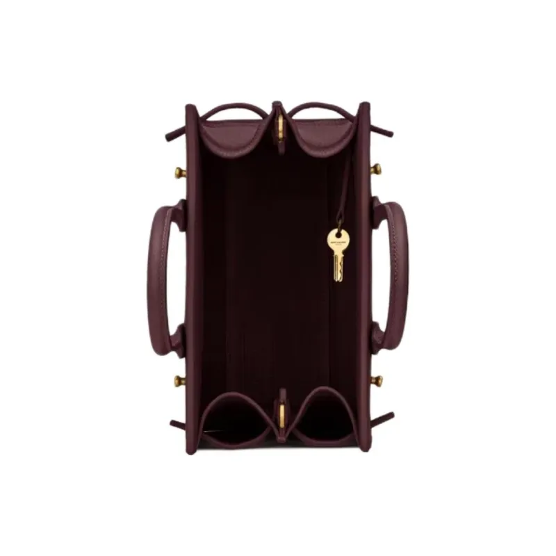 SAINT LAURENT Grain Leather Handbag Women's Cabernet Sauvignon Color-4