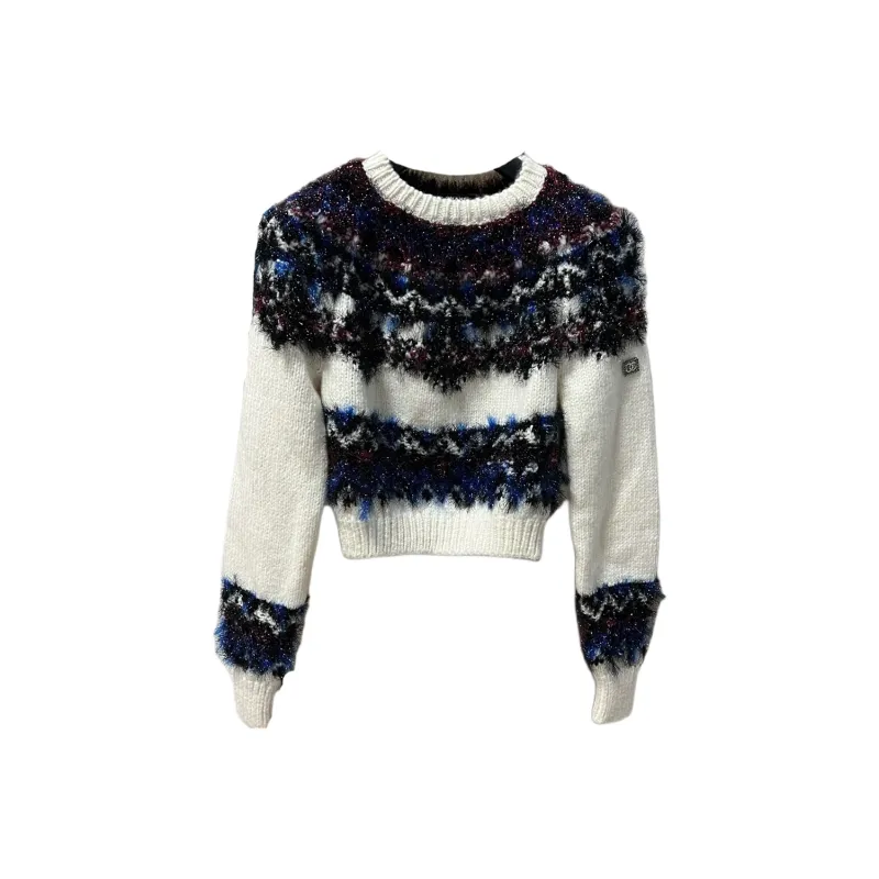 CHANEL Sweater Women's Black White-0