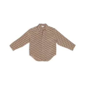 Balenciaga Monogram Shirt 'Beige/Brown'