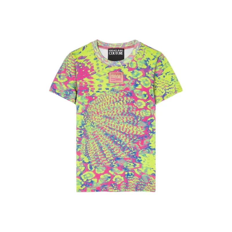 VERSACE JEANS COUTURE Printed Cotton T shirt-0