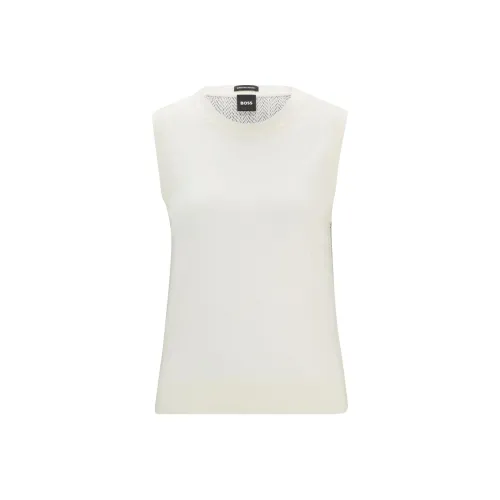 HUGO BOSS Abstract Pattern detail Sleeveless Knitted Top
