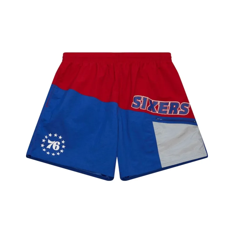 NBA x Mitchell & Ness Philadelphia 76ers Basketball Shorts Men's Red Blue-0