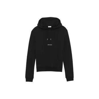 SAINT LAURENT Rive Gauche Hoodie Black