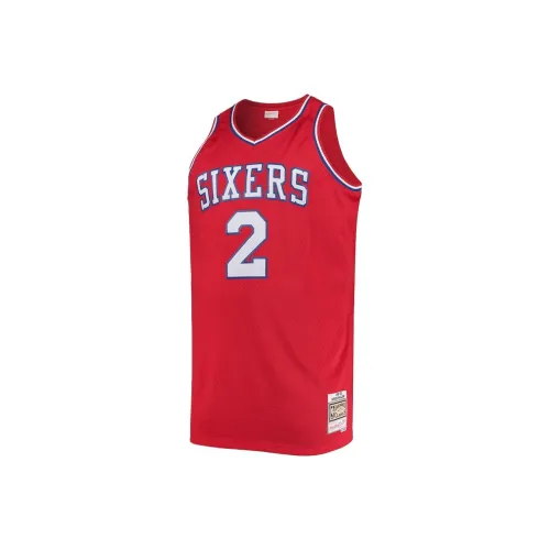NBA Philadelphia 76ers Malone Red Philadelphia 76ers 1982/83 Big & Tall Hardwood Basketball Jerseys Men's Red
