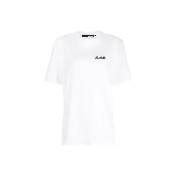 Rotate Sequin Logo detail Organic Cotton T shirt