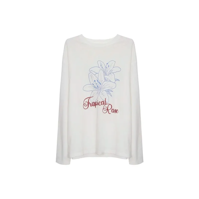 Shuhao Bai Drop Shoulder Sleeve T Shirt Women's White-0