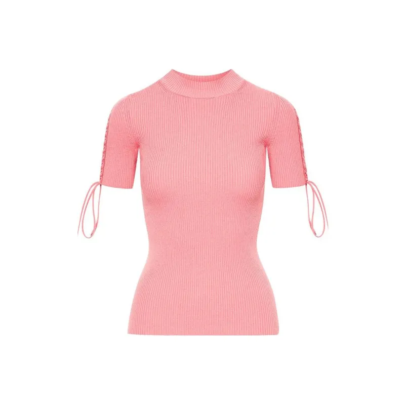 Oscar De La Renta Tie detail Ribbed Jumper-0