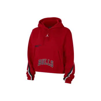 Jordan Chicago BullsCourtside Statement Edition NBA Fleece Pullover Hoodie Sweatshirt Women's University Red