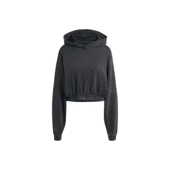 Adidas Originals CROP HOODIE Sweatshirt Women's Black