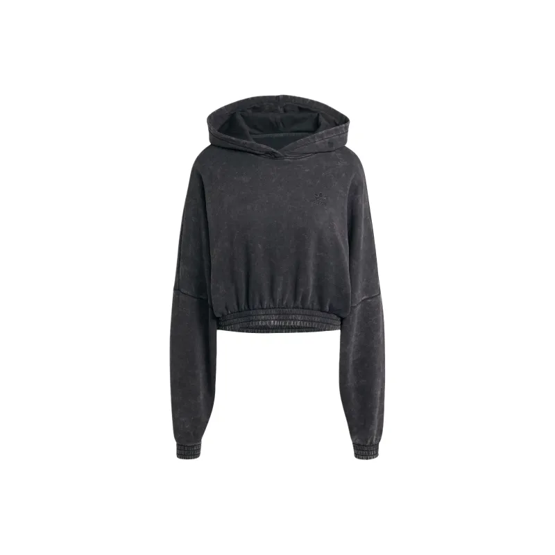 Adidas Originals CROP HOODIE Sweatshirt Women's Black-0