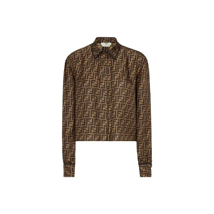 FENDI Shirts Women's Brown-0