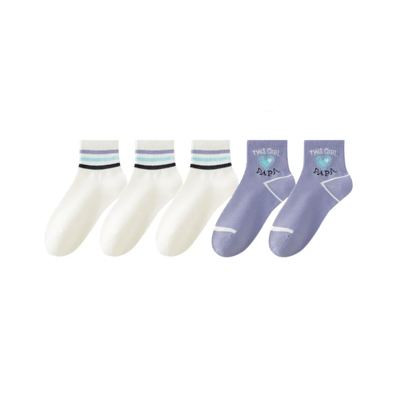 Cotton Gene Mid-Calf Socks Women's 5 Pack-24