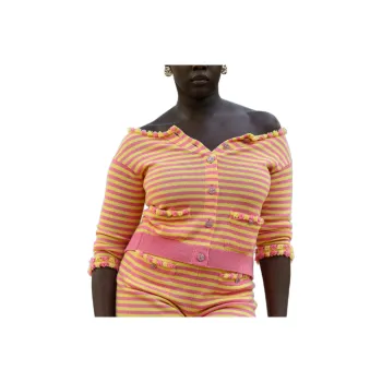 CHANEL 25S Spring Summer Collection Sweater Women's Pink Yellow