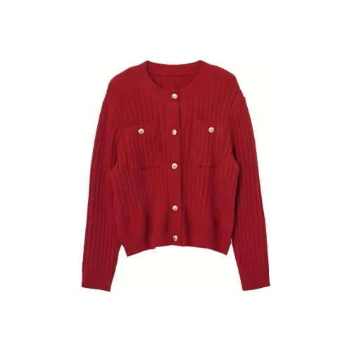 XIANGYING Sweaters Women's Red